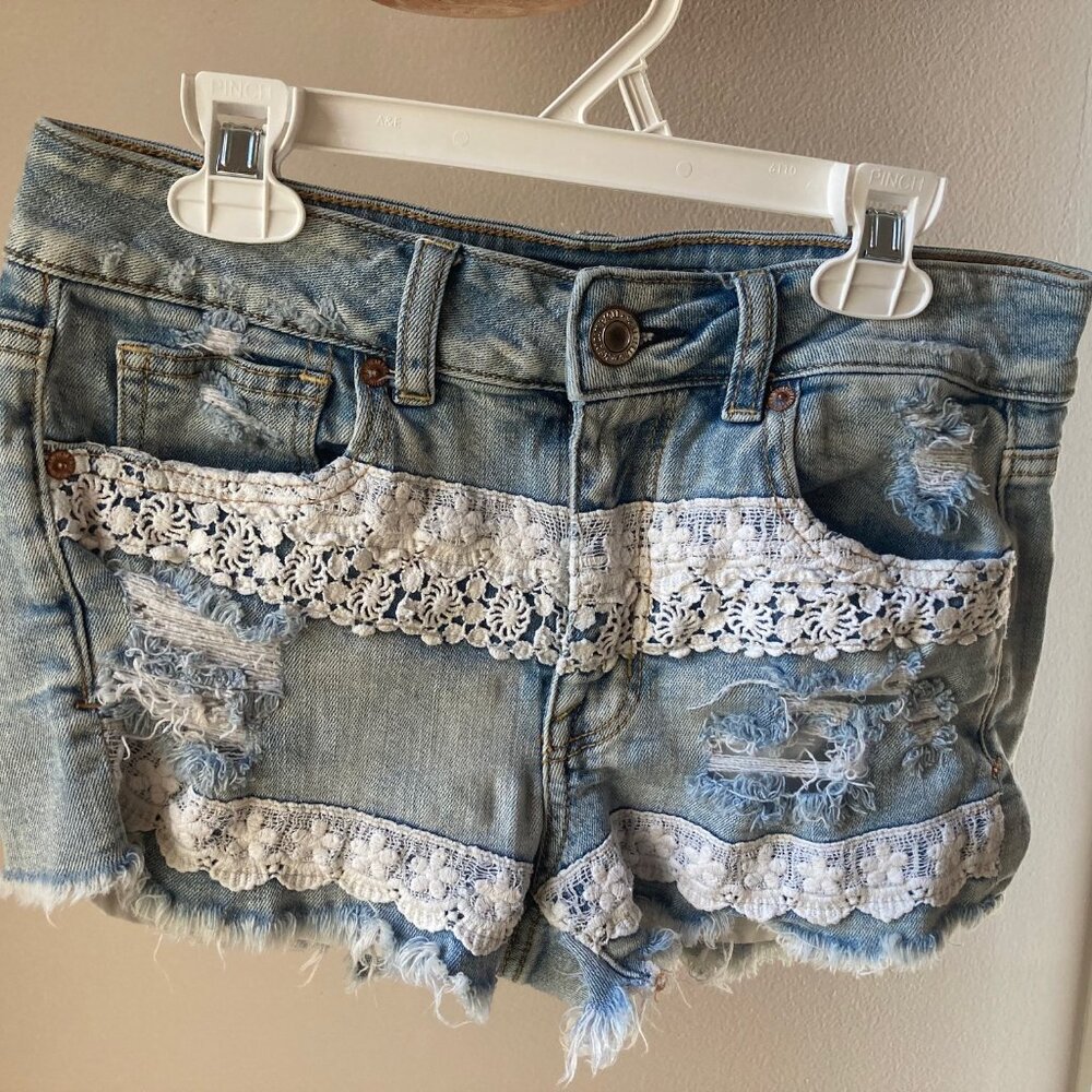 American Eagle Hi-Rise Denim Shortie